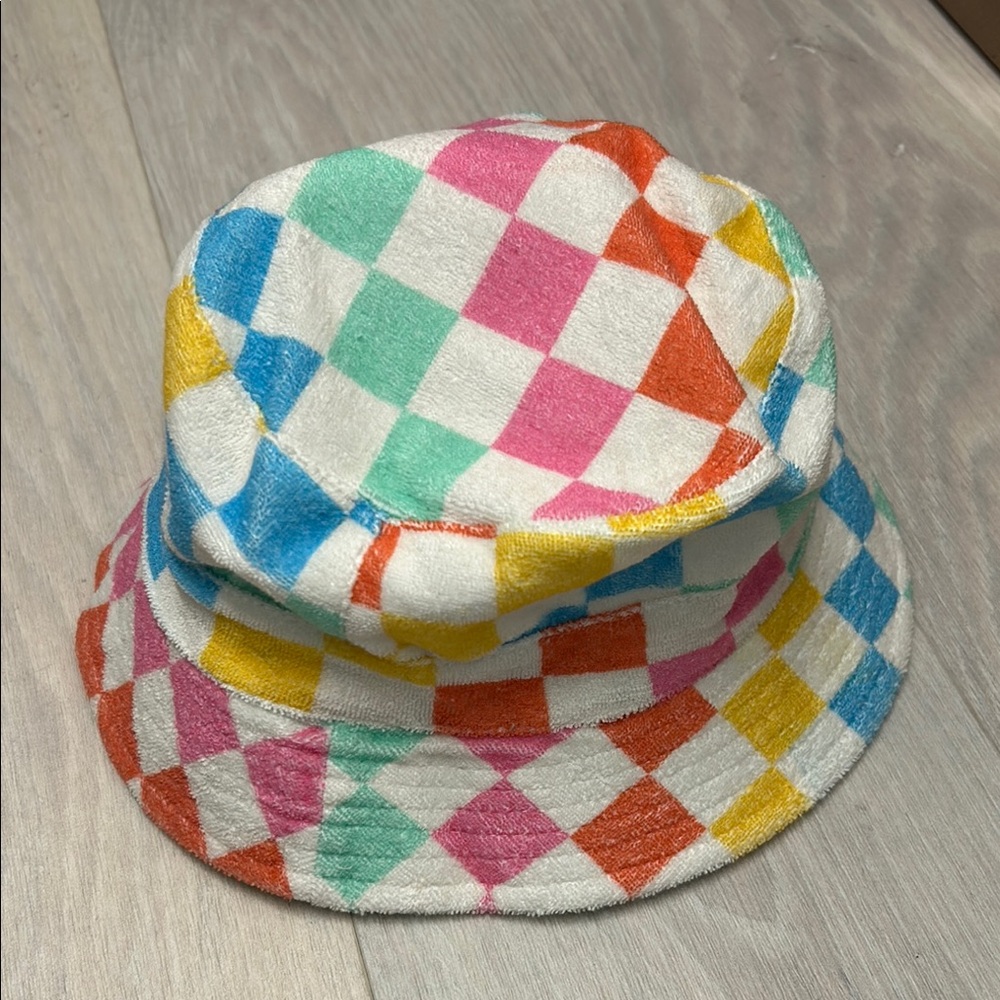 Reversible Colorful Checkered and Star Bucket Hat *new*